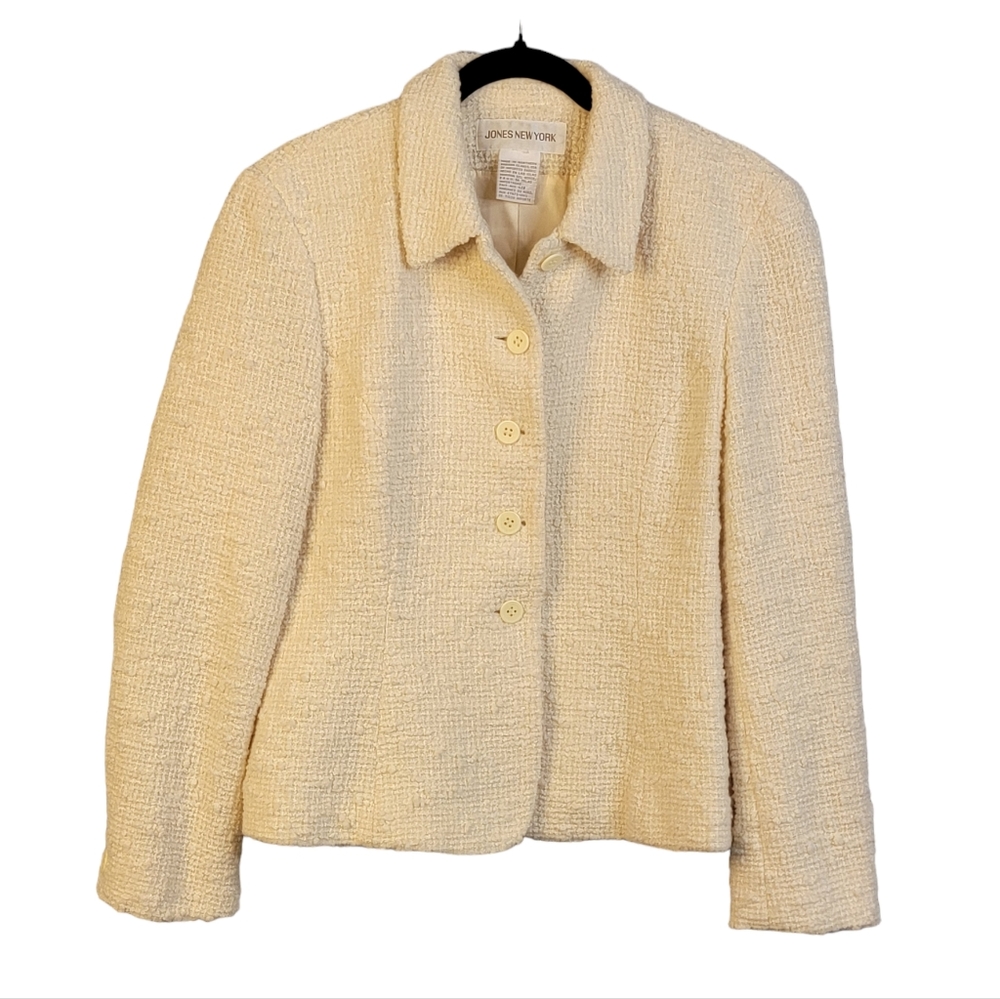 Jones New York Vintage 90's 3D Textured Formal Button Blazer Suit Coat Women's M